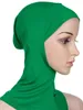 Soft sob lenço chapéu tampão boné ósseo hijab hijab cabeça islâmica desgaste capa plena capa interna muçulmana senhora elástica ninja mulheres headwear mulheres