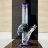 Grand verre eau bong conduites d'eau narguilés tige basse perc dabber plates-formes capiteuses colorées recycleur Dab plates-formes avec joint de 14mm