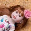 Costume da bagno 18 pollici Bathing Doll Girl Summer Washable Dolls Beach Girls Sleeping Toy Capelli lunghi per bambini Modello Macaron LJ201031