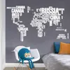 60*90 cm Zitat Abnehmbarer Buchstabe Weltkarte Vinyl Aufkleber Kunstwandhauptdekor Wandaufkleber Für Kinderzimmer Schule Büro Dekoration 201106