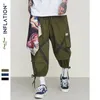 INFLATION Pocket Baggy Tactique Longueur de la cheville Pantalon Loose Fit Pantalon Streetwear Cool Man Hip Hop Taille élastique Cargo Pant 9345S 201109