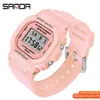 New Sanda White Women Sports Watch Women Matcha 녹색 방수 숙녀 젤리 디지털 시계 reloj mujer repilogio feminino 201119