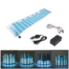 45 x 11cm Sound Music Video Audio Activated Sensor Music Rhythm Lamp Car Sticker LED Lights Equalizer Glow Blue