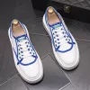 Fashion White Wedding Dress Party Shoes Breathable Lace-Up Leather Soft Men's Sneaker British Style Outdoor Walking Solid Walking Sport Casual Loafers