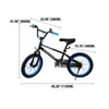 Ridgeyard Kids Freestyle Bike 16 tums Wheel Girls Boys Mountain Cykel BMX Nybörjare MTB Prestanda BICICLETA för barngåva