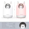 Hemmapparater USB -luftfuktare 300 ml Söt PET Ultra Cool Mist Aroma Air Oil Diffuser Romantic Color LED Lamp Firidificador Y200416