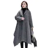 Cappotto di lana invernale Donna Cappotto allentato in stile coreano Cappotto lungo in lana con un bottone Lady Capispalla alla moda Trench con colletto alla coreana Abbigliamento femminile