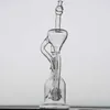 2022 Clear Hookahs 23cm tall 14.4mm Joint Smoking Water Glass Bongs Oil Rigs