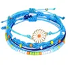 Bracelets en corde tressée Bracelets de tournesol faits à la main Bracelets d'amitié en perles Boho Bracelets pour femmes filles 5 styles