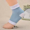 Erkek Çorap 1 Çift Jel Topuk Moda Ayak Cilt Bakımı Koruyucular Tedavi Pürüzsüz Mavi Pembe