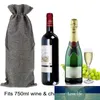 Sacs à vin, sacs à bouteille de champagne couvre des bouteilles de vin en jute naturel sacs cadeaux sacs avec cordon de serrage pour la fête de mariage