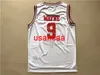 Mens Wayne 9 College Theater Basketball Jersey All Stitched Movie Jerseys red white Size S-2XL