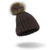 Nouveau automne hiver hommes femmes tricoté chapeau couleur bonbon épais chaud bonnets laine boule casquettes tricoté chapeau