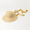 New Children Summer Straw Sun Hats Girls Beach Hat Journey UV Protection Hat With Long Ribbon Kids Bucket Hats Wholesale S1166 Y200714