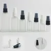 10pcs Frost Clear glass bottle with syrup pump aromatherapy oil essential 10ml 20ml 30ml 50ml 100ml