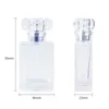 2021 Ny 30ml Transparent svart glasflaska Square Spray Perfume Bottle grossist