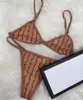 Бикини из вышивки в алфавите в сплитке Spect Sply Spa Spa Swimsuit для женщин Новый стиль летний купальный костюм.