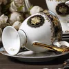 Lüks Avrupa Mahkemesi Kemik Çin Kahve Kupası Setleri Yaratıcı Porselen Çay Kupası İktibat Çay Partisi Otel Ev Dekoru Yeni Düğün Hediyeleri T200523