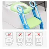 Kids Children Foldable Potties Toilet Training Step Stools Seat With Adjustable Ladder Safe Handles Soft Pad Mother's Assistant 201117