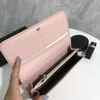 Designer Long Purses Wallets Card Holders Pillow Shape Cowhide High Quality Change Bags Fashion and Business Style Zipper Pocket T8699410