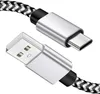 Cabo carregador usb c de 10 pés, cabo longo trançado de nylon tipo c para samsung galaxy s9 s10 s8 plus note10 9 8, moto z, google pixel, lg v4