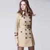 Womens Brand Jackets Coats High-end British Style Coat Double Breasted Ladies Windbreaker For Womens Elegant Trench Coat 201031