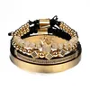 3 pezzi set numeri romani bracciale in acciaio al titanio coppia braccialetto con ciondoli corona per amanti bracciali per donna uomo gioielli di lusso tainl2967