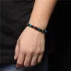 Brins de perles mode naturel oeil de tigre pierre perles Bracelet femmes hommes énergie guérison hématite perlé tressé Braclet réglable 269M