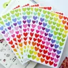 DIY bonito de Kawaii colorido etiqueta de papel bonito do coração decorativas adesivas para o presente Crianças Scrapbooking Diário Decoração