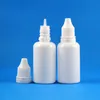 100 Sets 1 OZ 30ml Plastic Dropper WHITE Bottles Wiht Tamper Proof Caps & Long-Thin Tips LDPE Liquid Store Sub Packing 30 mL