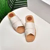 2021 new classic fashion women's casual flat slippers ribbon fabric rubber soles luxury size 35-40