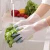 Épaississement lavage vêtements lavage des plats gant femelle lave-vaisselle gants en plastique latex à deux couleurs étanche cuisine cuisine nettoyant nettoyant yl144