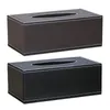 Lederen tissue box cover papier gezichtsweefsels houder voor thuiskantoor hotel1