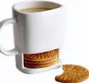 Ceramic Mug set White Coffee Biscuits Milk Dessert Cup Tea Cups Side Cookie Pockets Holder For Home Office 250ML ZWL64-WLL