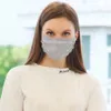 Modedesigner-Masken Perlenspitze-Gesichtsmaske Verstellbare Schleife Anti-Staub Waschbare Gesichtsmaske Wiederverwendbare Eisseidenmaske für Erwachsene 4 Farben RRA3753