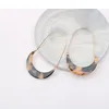 pearl drop Big Earrings Alloy Crescent Earrings Acetate Acrylic Leopard Plate