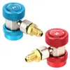 Car Quick Coupler Connector Adapter Adjustable R134A High Low Car Accessories 2Pcs Car air conditioner fluoride converter4136644