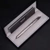 New Hero 100 14K Gold Matte Silver Steel Fountain Pen with Converter Classic Authentic Quality Outstanding Writing Gift Pen Set T200115