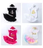 Baby Girl 1st Birthday Tulle Romper Dress Suits 9 Style 0-24M Newborn Infant Cartoon Designer Printed Tutu Skirts Cotton Romper+Pantskirt=2PCS/Set