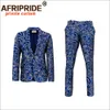 African Men039s chaqueta pantalones 2 piezas trajes abrigo traje Blazer Dashikis estampado cera A73160569962088319371
