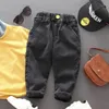 Boys Fleece Jeans Solid Denim Pants 0-7 Years Old Children's Clothing Solid Autumn and Winter Baby Kids Casual Clothes LJ201203