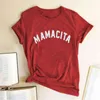 Amacita lettre imprimée femmes été drôle T-Shirt Mama Life t-shirts Femla cadeau pour maman espagnol hauts femmes 2020 DropShipping G220228