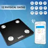 Báscula de grasa corporal inteligente Bluetooth báscula de peso para baño monitoreo de salud Analizador de composición corporal IMC Digital inalámbrico H1229