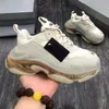 En iyi Mens Womens Triple-S Casual Ayakkabı Sneakers Kristal Gökkuşağı Dipleri Beyaz Siyah Vintage Baba Platformu Eğitmen Ayakkabı Zapatos