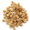 100 pcs natural mistura padrão de flor de madeira botões scrapbooking carft para decoração de casa ornamento partido diy woode jllso