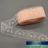 Hot 10 Metri Nastro di Nastro di Pizzo Bianco di Alta Qualità 40 MILLIMETRI Lace Trim Ricamato FAI DA TE Per Cucire Decorazione Nastro di Tessuto di Merletto Africano