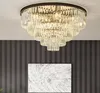 Amerikanska retro glasrör hänge lampa ledd rund rund foajer vardagsrum vardagsrum kristall hängande LED taklampa