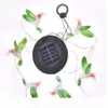 Humming Bird Led Solar Night Light Romantic Windbell Lights Wind Chime Lamp String Lamp Färg Byte för Patio Yard Juldekor