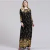 Plus Size Maxi Dress Donna Musulmana Maniche lunghe Abito O Collo Abiti islamici Turchia Arabo Abbigliamento modesto Allentato Causale Abaya 5XL 6XL