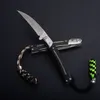 Coltello tascabile tascabile EDC di alta qualità D2 lama satinata G10 + coltelli pieghevoli tattici con manico in lamiera d'acciaio con scatola al minuto